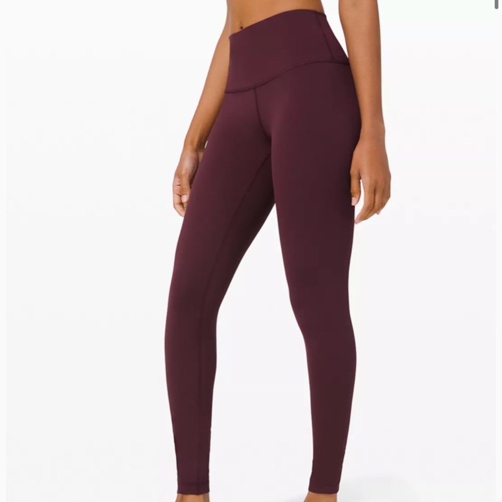 Size 4 Lululemon Wunder Under High-Rise - Burgundy